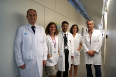 From left to right, researchers Miquel Casas, Marta Ribasés, Toni Ramos Quiroga, Cristina Sánchez and Bru Cormand